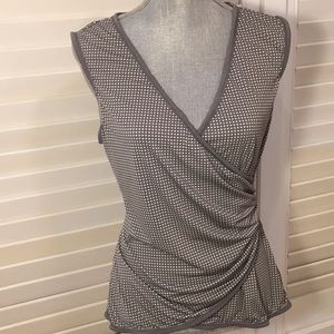 Max Studio Faux Wrap Top